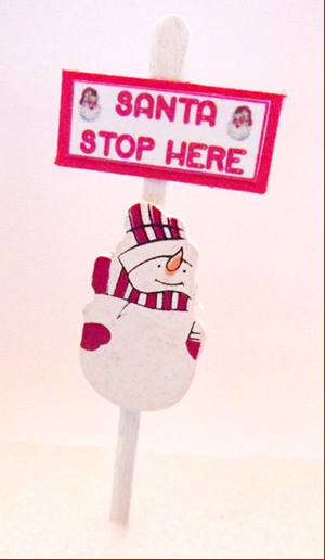 SANTA STOP HERE SIGN 2